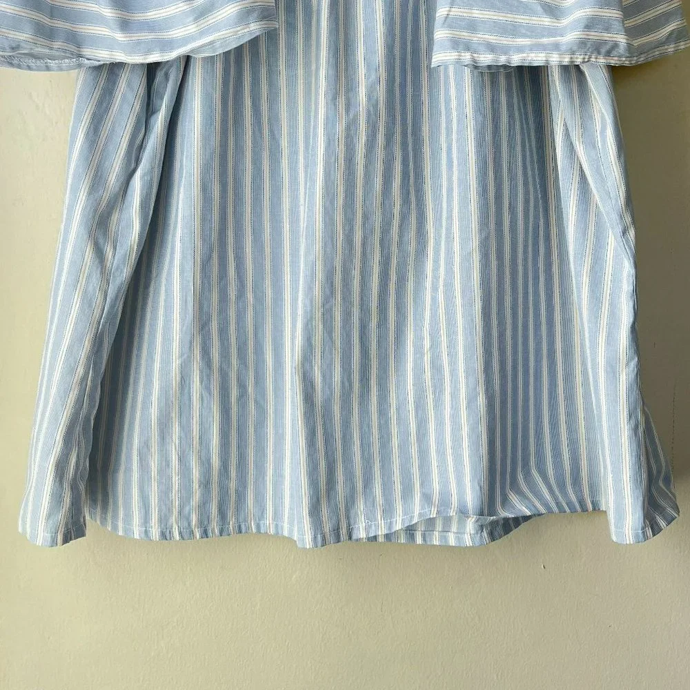 Striped Cold Shoulder Blouse - Picture 9 of 9